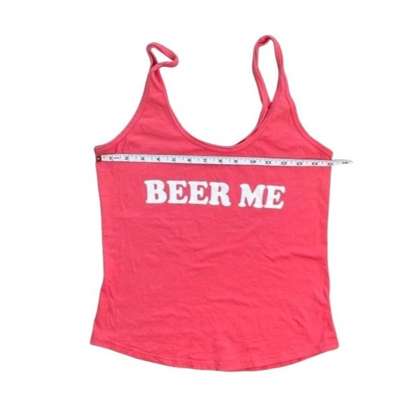 WOMENS DAYDREAMER LA 'BEER ME' RED SLEEVELESS TANK TOP SZ: XS  NWOT - Picture 6 of 8